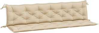 vidaXL Cojines De Banco De Jard&iacute;n 2 Uds Tela Oxford Beige 200x50x7 Cm Vidaxl