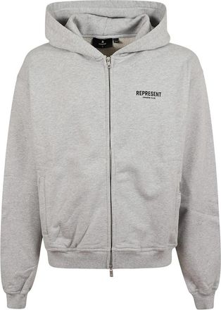 Represent Club Zip Hoodie - Heren - Vesten met rits - Grijs - XL - Katoen - Hoodies & sweatvesten