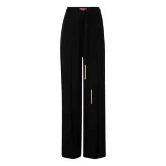 Max Mara Dames, Broeken, Zwart, Maat: 2XS Poliester