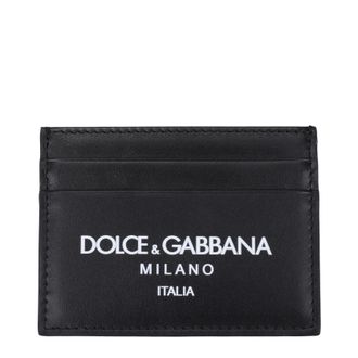 Dolce & Gabbana Dokumentenhalter Herren Leder Schwarz/Wei&szlig;
