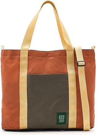 Topo Designs Mountain Essential Tote Handbags Woodland/Terracotta, Nylon
