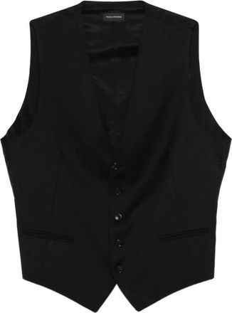 Tagliatore Visuvio Waistcoat - Heren - Gillet - Zwart - XL - Wol - Kostuums