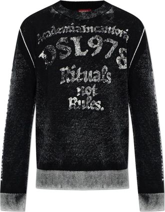 Diesel Truien - Heren - Ronde hals truien - Zwart - XL - Truien & Vesten
