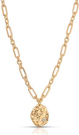 Ettika Textured Pendant Necklace in Gold at Nordstrom