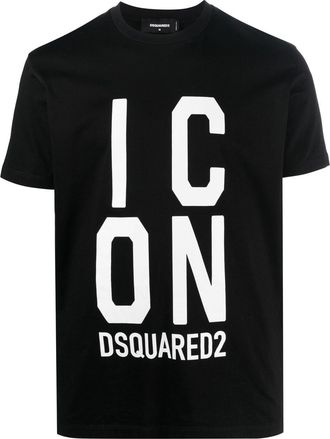 Dsquared2 Icon logo-print T-shirt - men - Cotton - L - Black