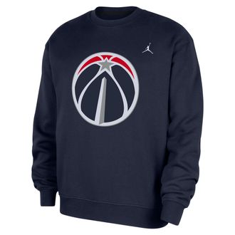 Nike Jordan Mens Washington Wizards Statement Essentials Jordan NBA Fleece Crew-Neck Sweatshirt in Blue | HM7607-419