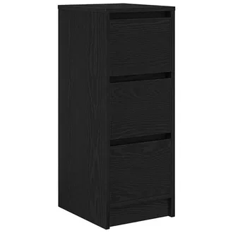 vidaXL Credenza Rovere Nero 29,5x34x76 Cm In Legno Multistrato - Vidaxl