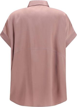 Brunello Cucinelli Womens Multicolor Silk Shortsleeve Shirt
