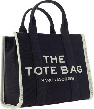 Marc Jacobs Womens Cotton Jacquard Tote Black Polyester