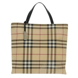 Burberry Pre-owned Tote Bags, female, Beige, Size: ONE SIZE Pre-owned Canvas Tote