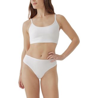 Pact Organic Cotton Everyday Strappy Scoop Bralette in White at Nordstrom, Size X-Small