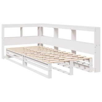 Berkfield Home Decorative Bookcase Bed without Mattress White 75x190cm Solid Woo | Size: 75x190 cm