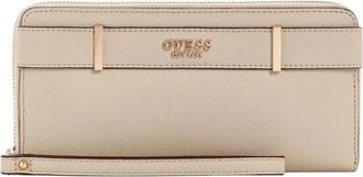 Guess Anadela Grote Portemonnee met Ritssluiting - Dames - Clutches - Beige - ONE Size - Polyester - Tassen
