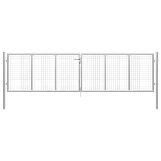 Berkfield Home Garden Gate Galvanised Steel 415x150 cm Silver