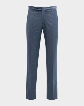 Zanella Men & apos;s Parker Classic Flat-Front Trousers