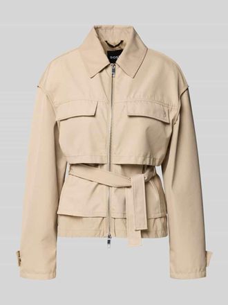 HUGO BOSS Regular Fit Parka mit Brustpattentaschen Modell PAGLIERO in Beige, Gr&ouml;&szlig;e 32
