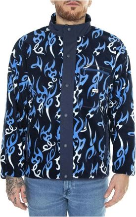 HUF Felpa con Zip - Heren - Zomerjassen - Blauw - S - Polyester - Jassen