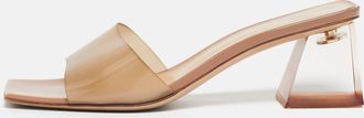 Gianvito Rossi Beige Pvc Cosmic Mules