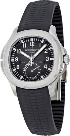 Patek Philippe Aquanaut Dual Time Black Dial Automatic Mens Watch 5164A-001