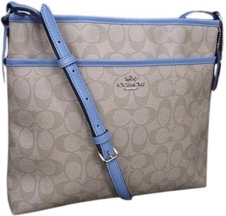 Coach blue Pvc Leather Handbag Shoulder Bag (Pre-Owned)