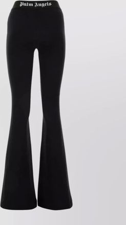 Palm Angels cotton high-rise flared slim-fit sweatpants