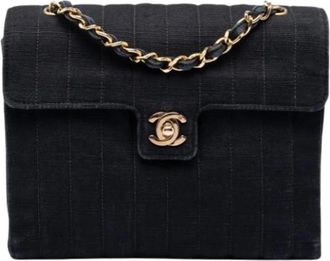 Chanel Pre-owned Quilted Nylon Crossbody Bag - Dames - Vintage Schoudertas - Zwart - ONE Size - Nylon - Vintage