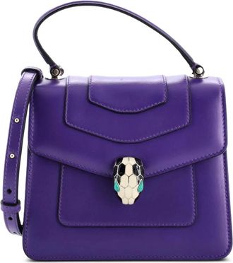 Bulgari Serpenti Forever Top Handle Bag Leather Small satchel - Paars