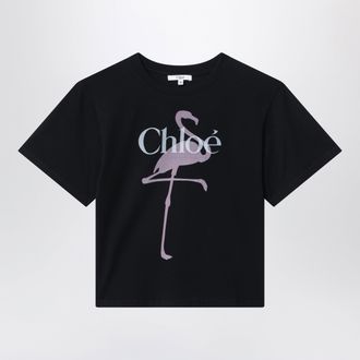 Chlo&eacute; T-shirt nera in cotone
