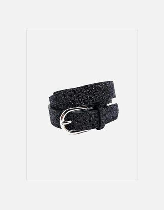 Nooki Design Womens Glitterball Sparkly Belt - Black - Size: ML