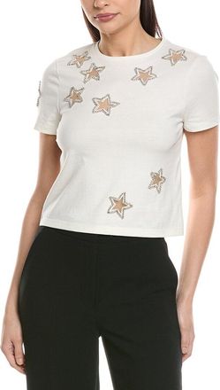 Alice & Olivia Alice + Olivia Cindy Classic Cropped T-Shirt