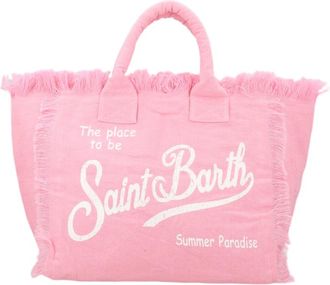 MC2 Saint Barth Soft Pink Fringed Tote Bag