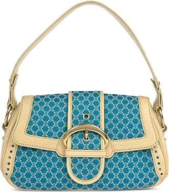 Celine 1990-2000s macadam shoulder bag - women - Canvas/Calf Leather - One Size - Blue