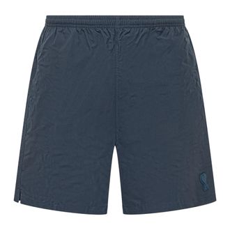 Ami Beachwear, male, Blue, Size: XL Long Plain Swimshort