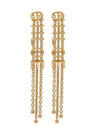Chlo&eacute; Mini Belt Trio Drop Earrings - Gold - One Size
