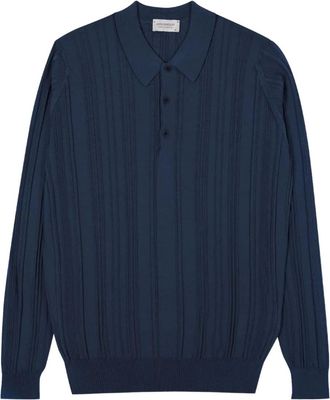 John Smedley Polo a coste - Blu