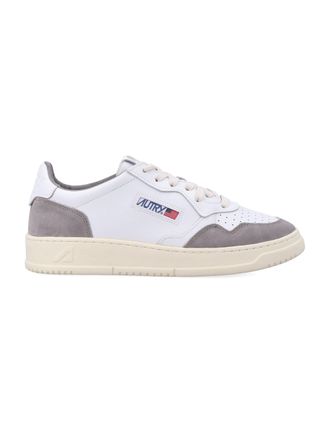 Autry Low-Top Sneakers with Smooth and Perforated Leather Design