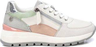 Xti Womens Lace Up Casual Sneakers In Ice