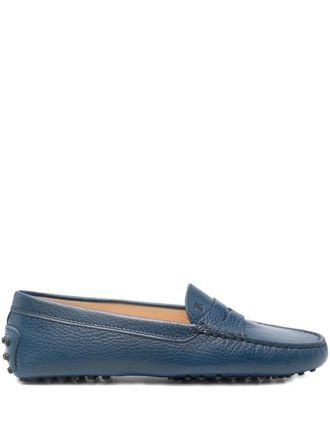 Tod's Gommino pebble-grain leather loafers - women - Calf Leather/Rubber/Calf Leather/Calf Leather - 35 - Blue