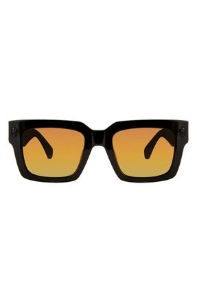 Kurt Geiger 50mm Small Square Sunglasses in Black/Rainbow at Nordstrom