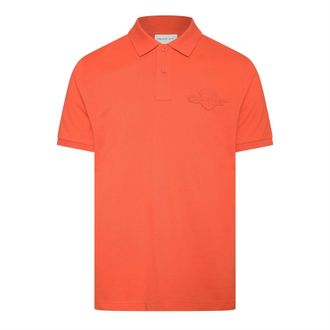 GANT Mens Reg Tonal Shield Polo Shirt in DEEP ORANGE - Size X-Large