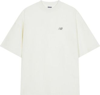 New Balance NB Logo Cotton T-shirt Asia Sizing White AMT41333-CIC