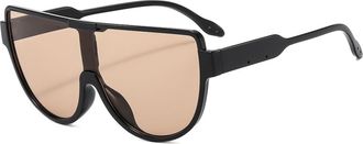 Generic Mens Vacation Sunglasses Womens Outdoor Commuter Sun Glasses(Brown)