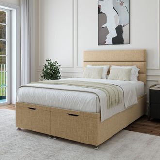 Bedmaster Linen Ottoman Divan Base in Natural | Size: Double