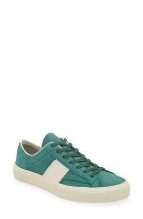 Tom Ford Cambridge Low Top Sneaker in Green/Cream at Nordstrom, Size 9