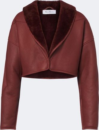 Max Mara Cropped leather jacket