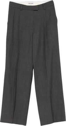 Low Classic Wijde broek - Dames - Wijde Broeken - Grijs - M - Wol - Broeken