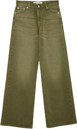 Roy Rogers Wide Jeans - Dames - Loose Fit Jeans - Groen - W26 - Jeans