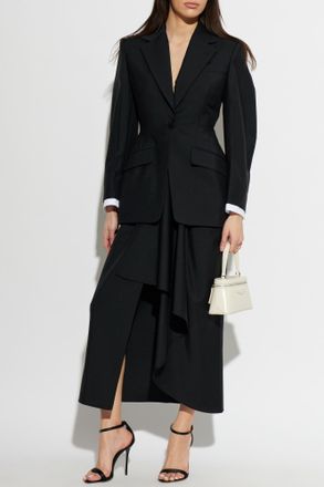 Givenchy Skirt With Decorative Draping, Womens, Black