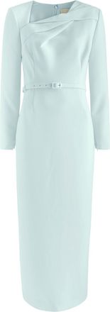 Roland Mouret Belted Crepe Midi Dress - Light Blue - 6 (UK10 / S)