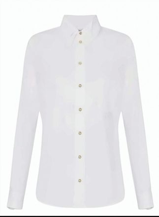 Elisabetta Franchi Cotton Double Collar Button Shirt